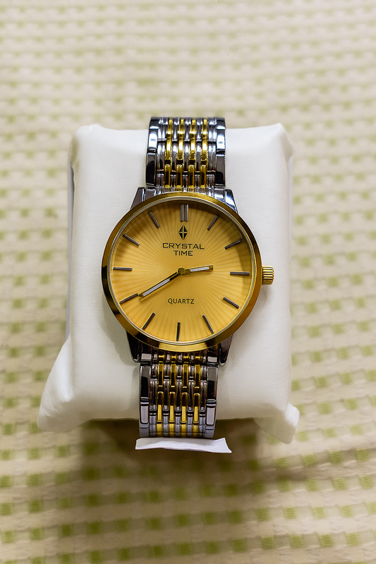 Crystal Time Two-Tone Quartz Watch