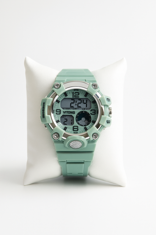 Vitong Mint Green Digital Sport Watch